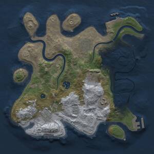 Thumbnail Rust Map: Procedural Map, Size: 3000, Seed: 2027777982, 11 Monuments