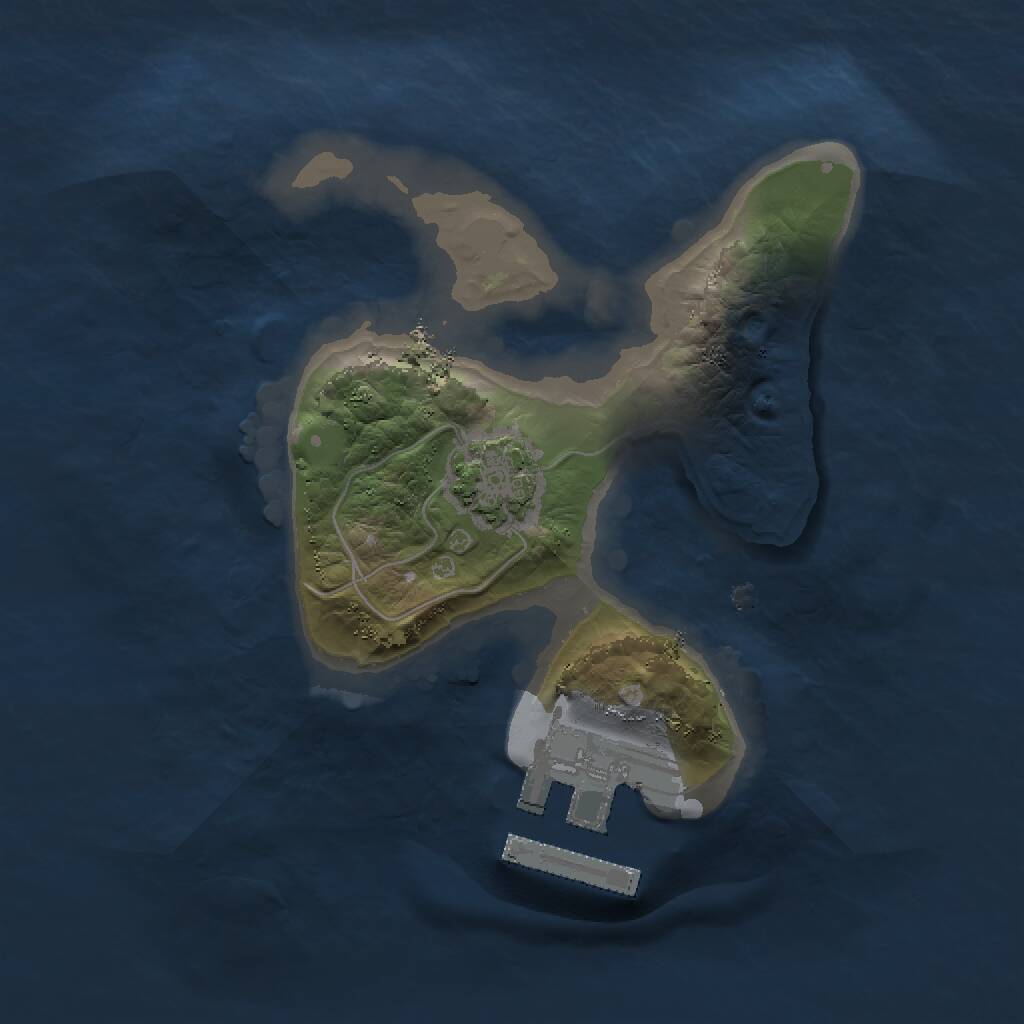 Rust Map: Procedural Map, Size: 1500, Seed: 152814858, 3 Monuments