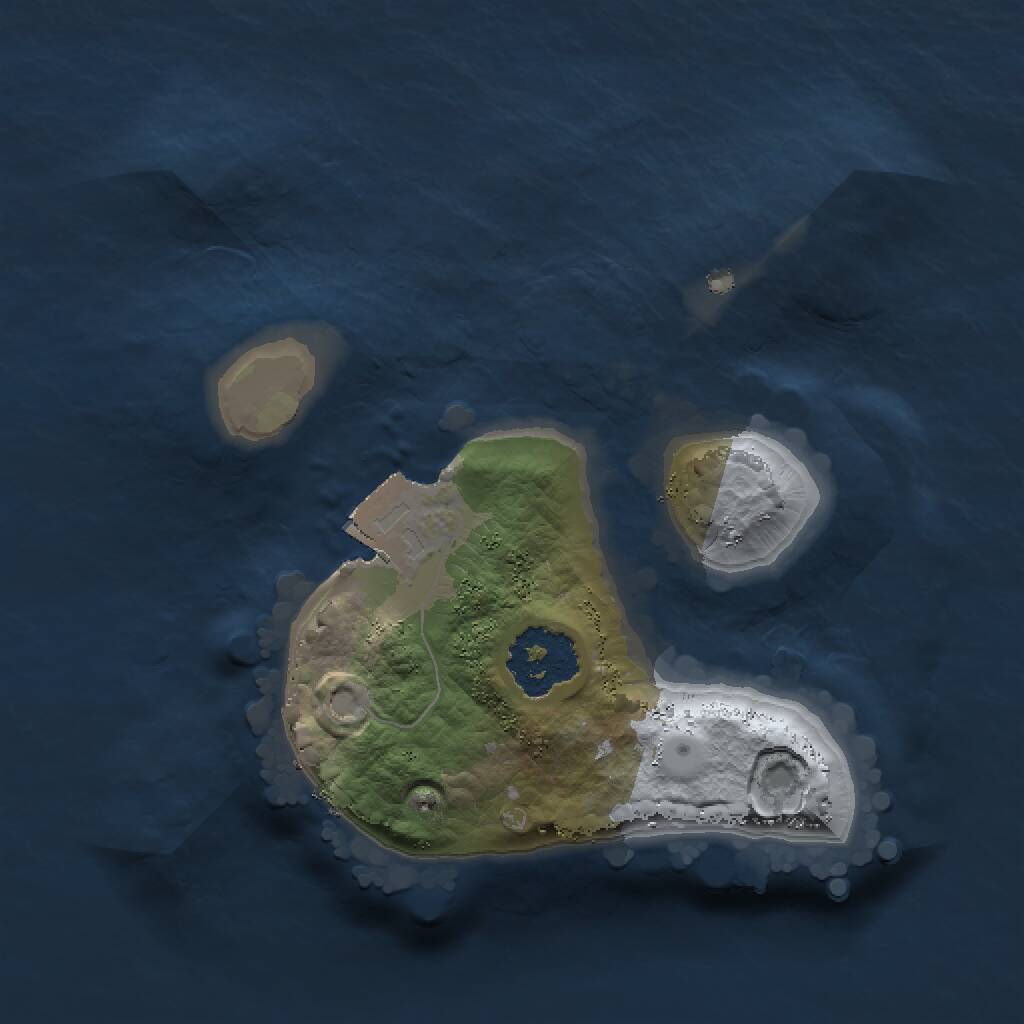 Rust Map: Procedural Map, Size: 1500, Seed: 3500, 1 Monuments