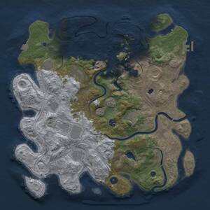 Thumbnail Rust Map: Procedural Map, Size: 4250, Seed: 1817734299, 16 Monuments