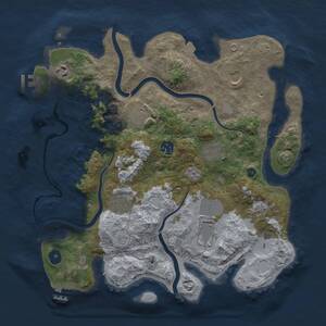 Thumbnail Rust Map: Procedural Map, Size: 3600, Seed: 226440, 15 Monuments