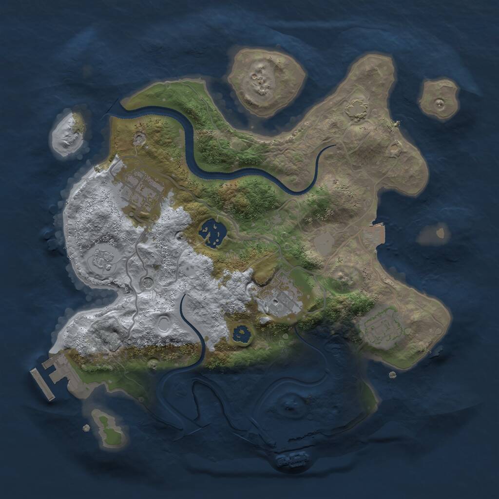 Rust Map: Procedural Map, Size: 2800, Seed: 1816220279, 10 Monuments