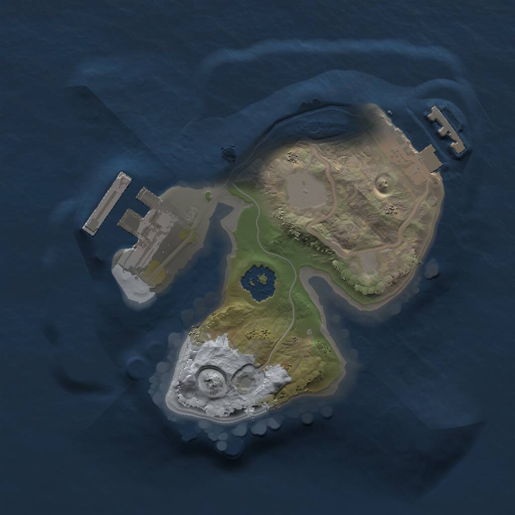 Rust Map: Procedural Map, Size: 1500, Seed: 2098869101, 3 Monuments