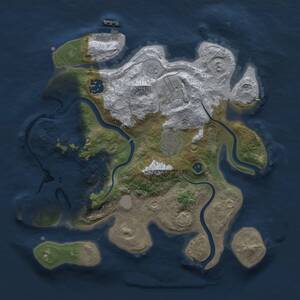 Thumbnail Rust Map: Procedural Map, Size: 3000, Seed: 1428003602, 9 Monuments