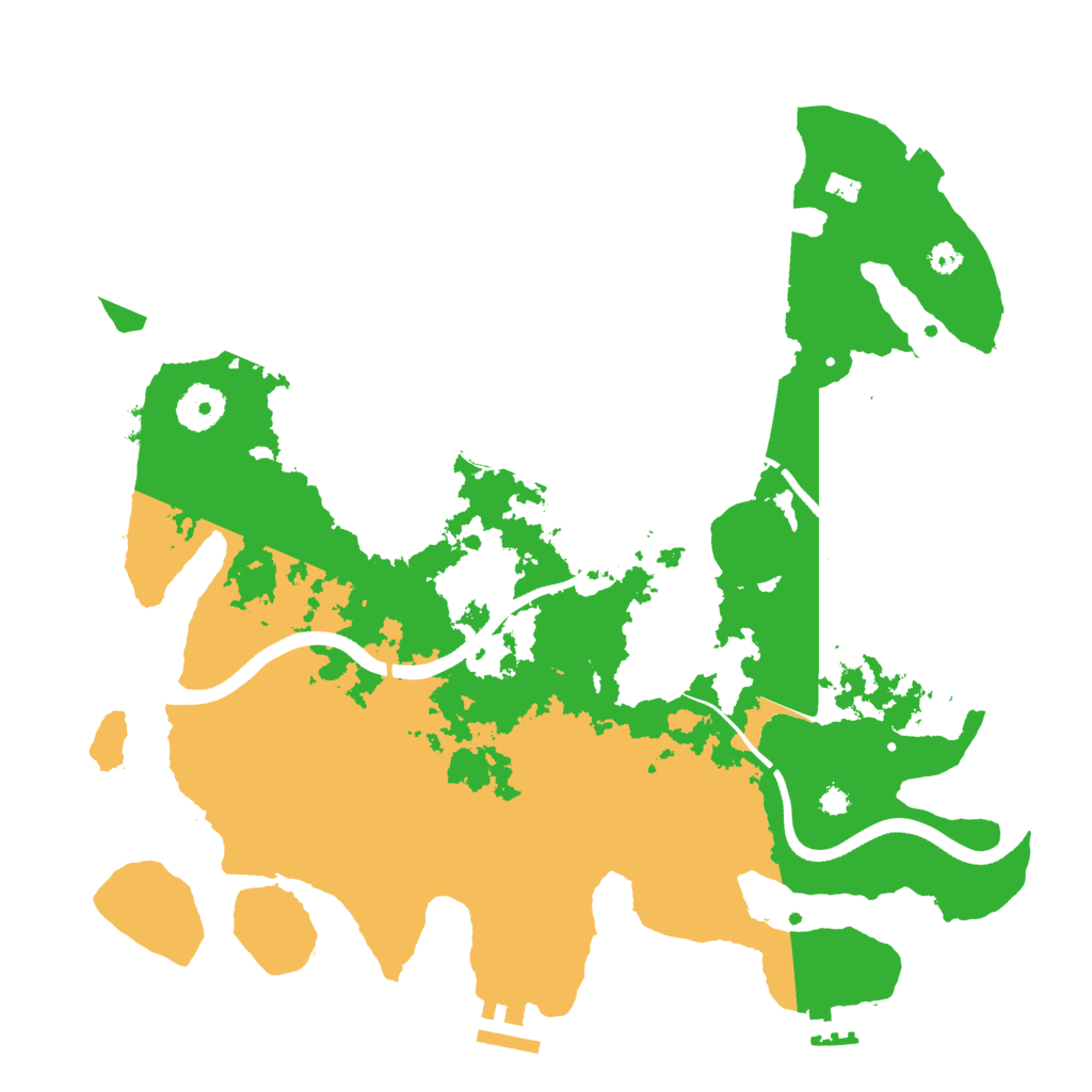 Biome Rust Map: Procedural Map, Size: 3500, Seed: 18925