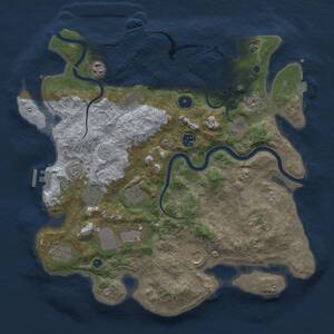 Thumbnail Rust Map: Procedural Map, Size: 3900, Seed: 151231555, 17 Monuments