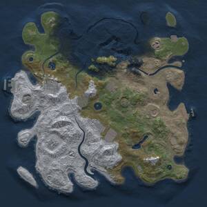 Thumbnail Rust Map: Procedural Map, Size: 4000, Seed: 1684874, 15 Monuments