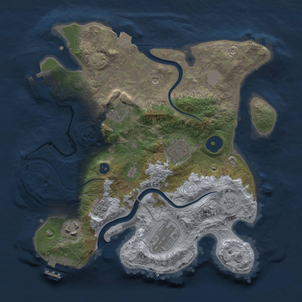 Rust Map: Procedural Map, Size: 2800, Seed: 1572369372, 11 Monuments