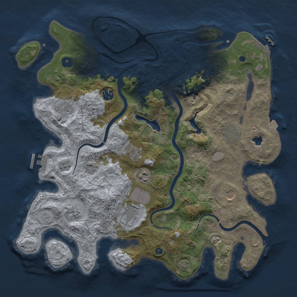 Rust Map: Procedural Map, Size: 4000, Seed: 211160261, 15 Monuments