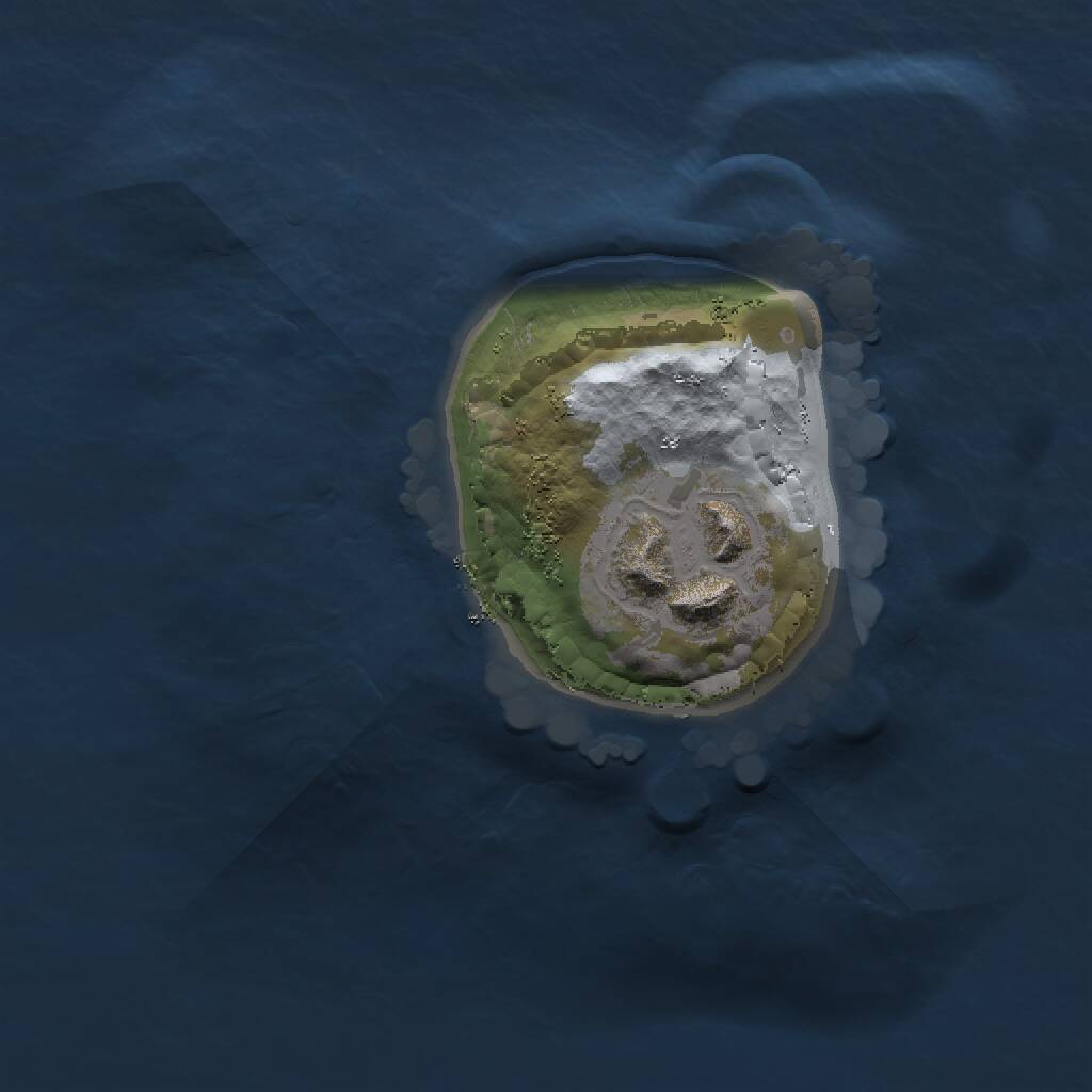 Rust Map: Procedural Map, Size: 1125, Seed: 1337, 2 Monuments