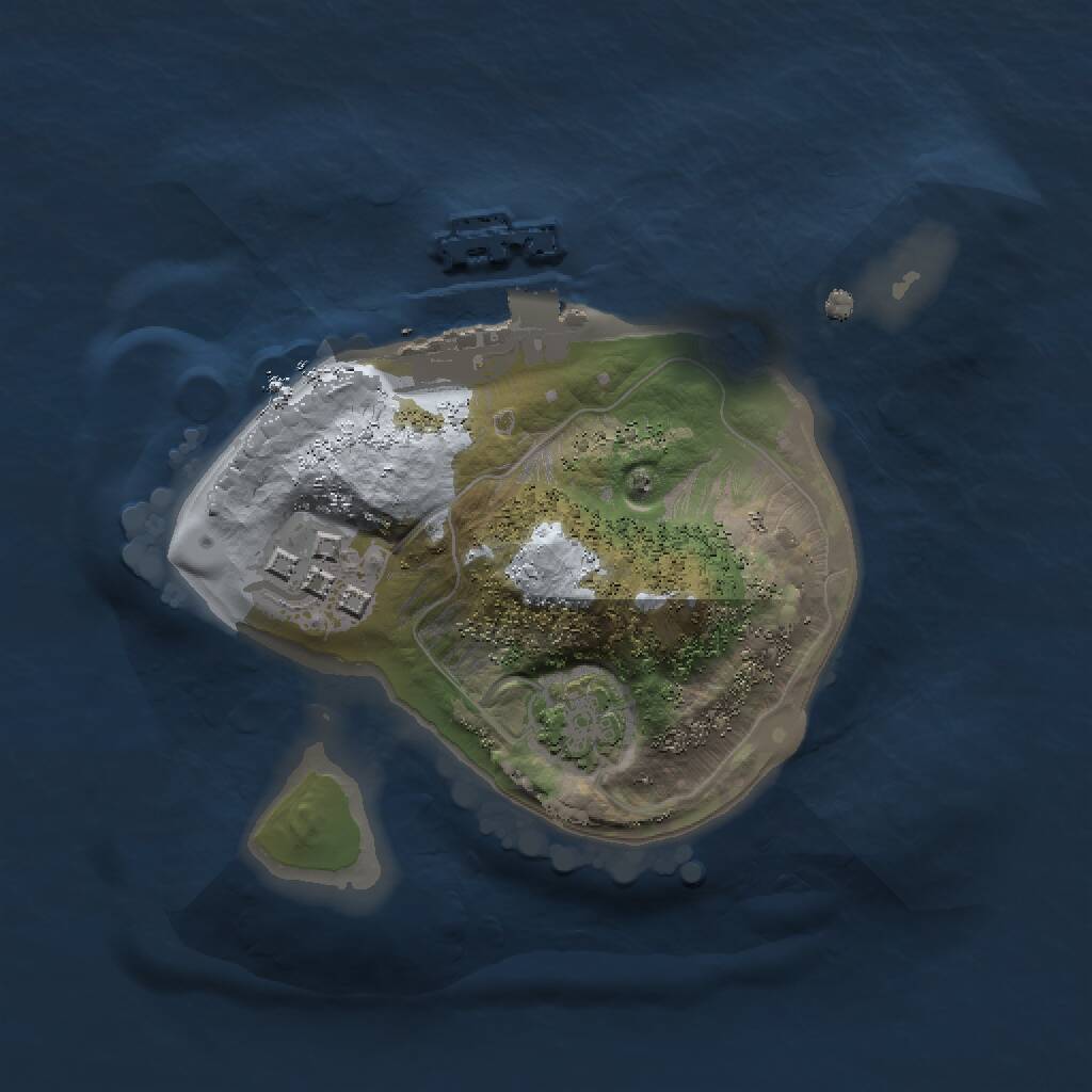 Rust Map: Procedural Map, Size: 1500, Seed: 1505313312, 4 Monuments
