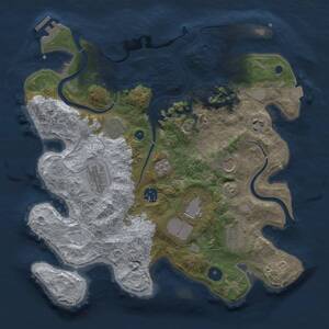 Thumbnail Rust Map: Procedural Map, Size: 3500, Seed: 1817734299, 13 Monuments