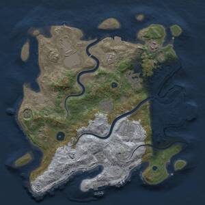 Thumbnail Rust Map: Procedural Map, Size: 3500, Seed: 987585733, 13 Monuments