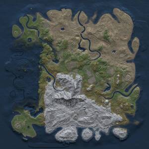 Thumbnail Rust Map: Procedural Map, Size: 5000, Seed: 1577899, 17 Monuments