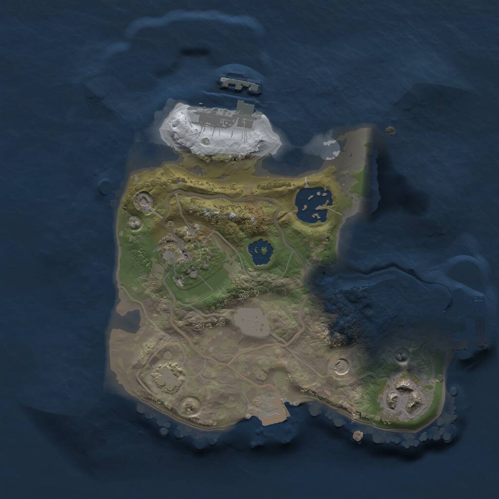 Rust Map: Procedural Map, Size: 2000, Seed: 426670600, 8 Monuments