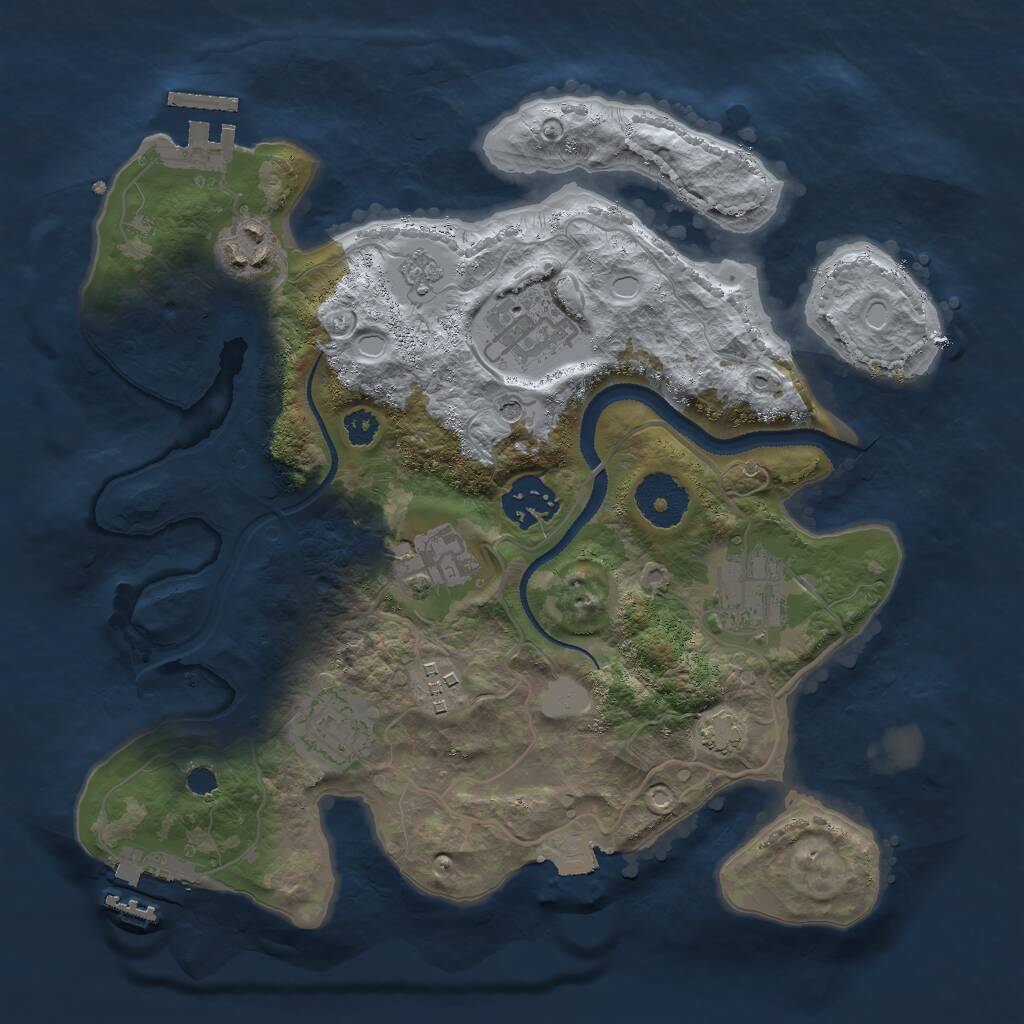 Rust Map: Procedural Map, Size: 2950, Seed: 1829561577, 13 Monuments