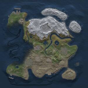 Thumbnail Rust Map: Procedural Map, Size: 2950, Seed: 1829561577, 13 Monuments