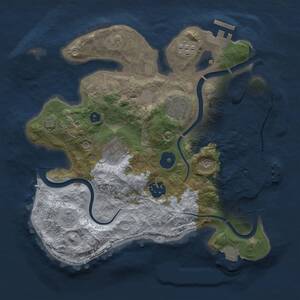 Thumbnail Rust Map: Procedural Map, Size: 2800, Seed: 1283048937, 10 Monuments