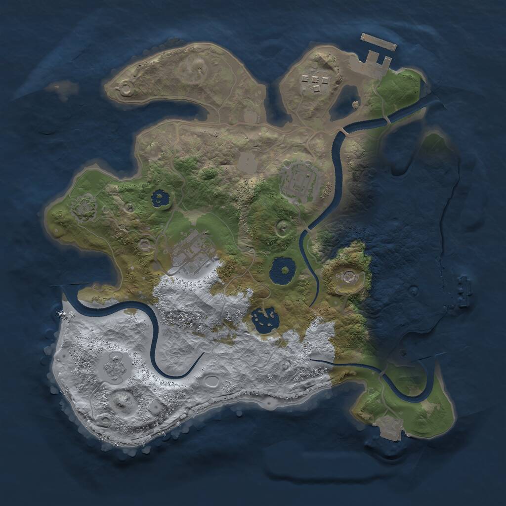 Rust Map: Procedural Map, Size: 2800, Seed: 1283048937, 10 Monuments