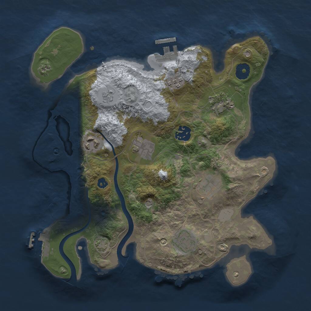 Rust Map: Procedural Map, Size: 3000, Seed: 10030985, 13 Monuments