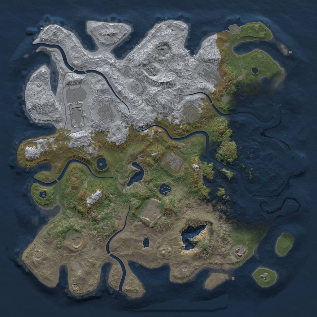 Rust Map: Procedural Map, Size: 4200, Seed: 103447391, 15 Monuments