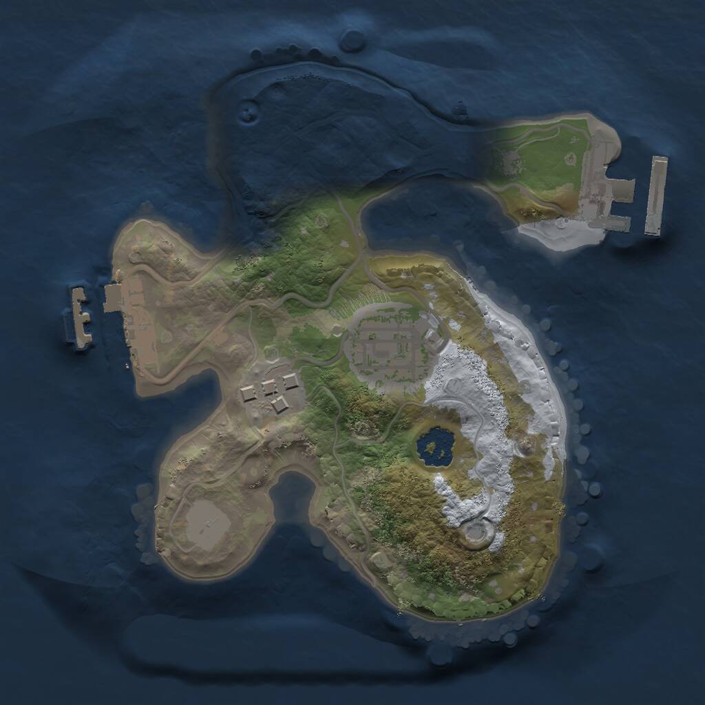 Rust Map: Procedural Map, Size: 1800, Seed: 42044209, 5 Monuments