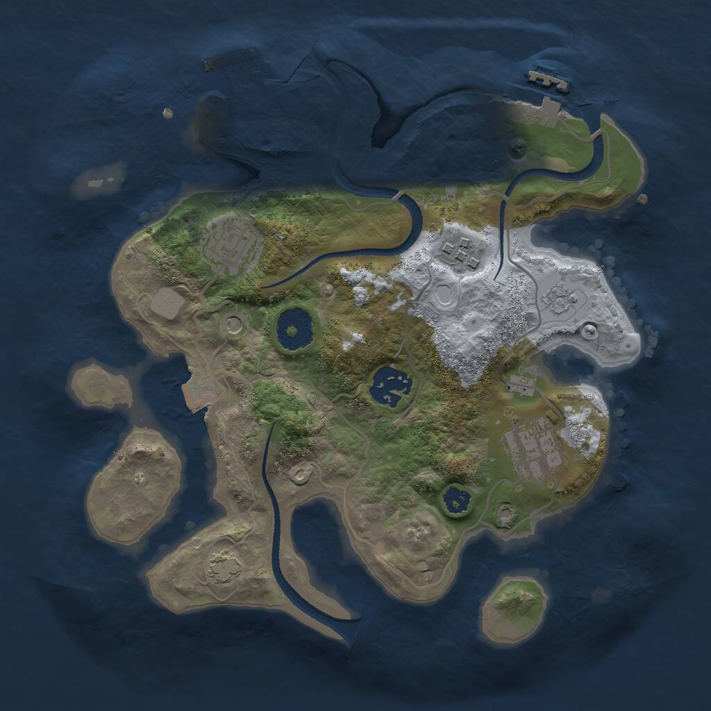 Rust Map: Procedural Map, Size: 2700, Seed: 382141889, 10 Monuments