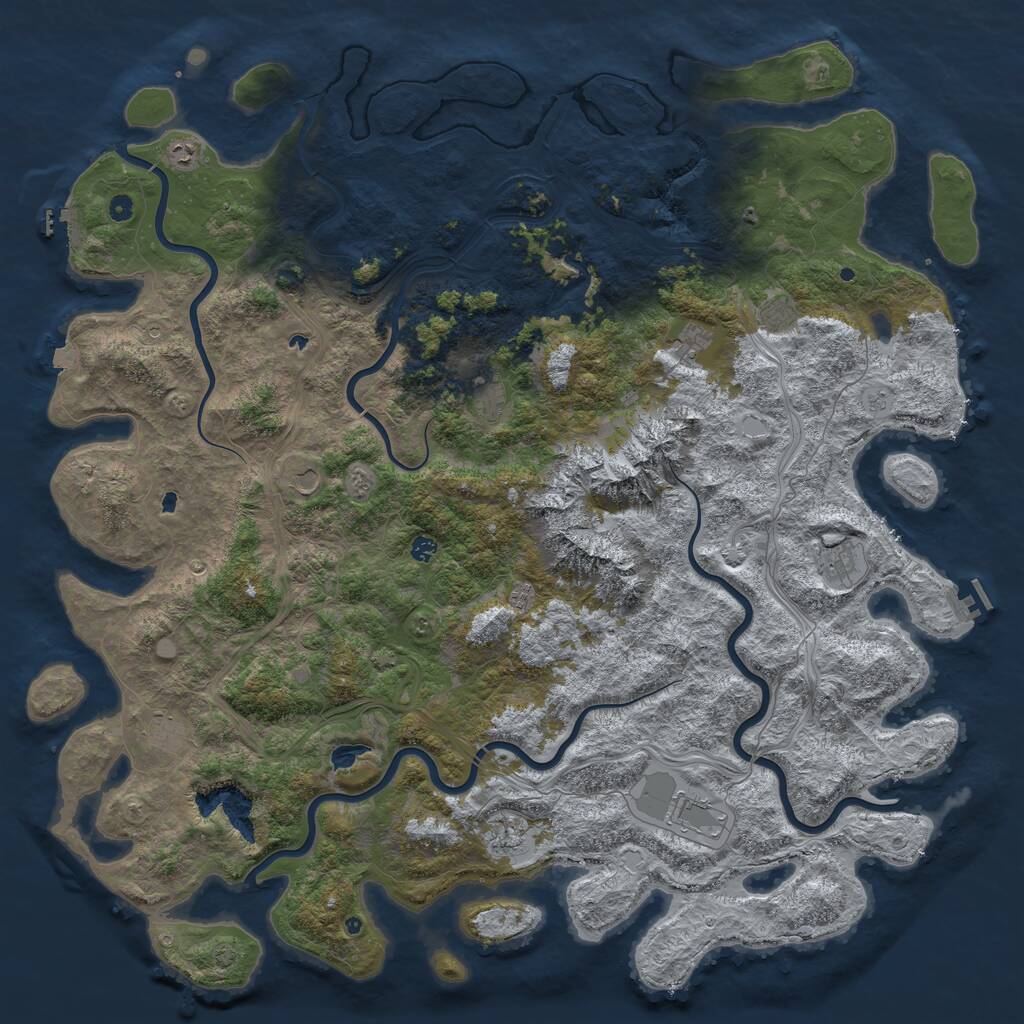 Rust Map: Procedural Map, Size: 6000, Seed: 1775579865, 17 Monuments