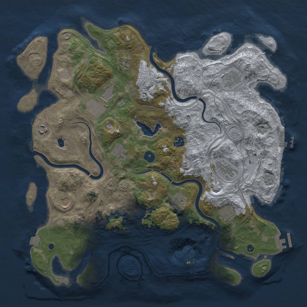 Rust Map: Procedural Map, Size: 4250, Seed: 35994788, 17 Monuments