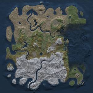 Thumbnail Rust Map: Procedural Map, Size: 4500, Seed: 1632999945, 15 Monuments