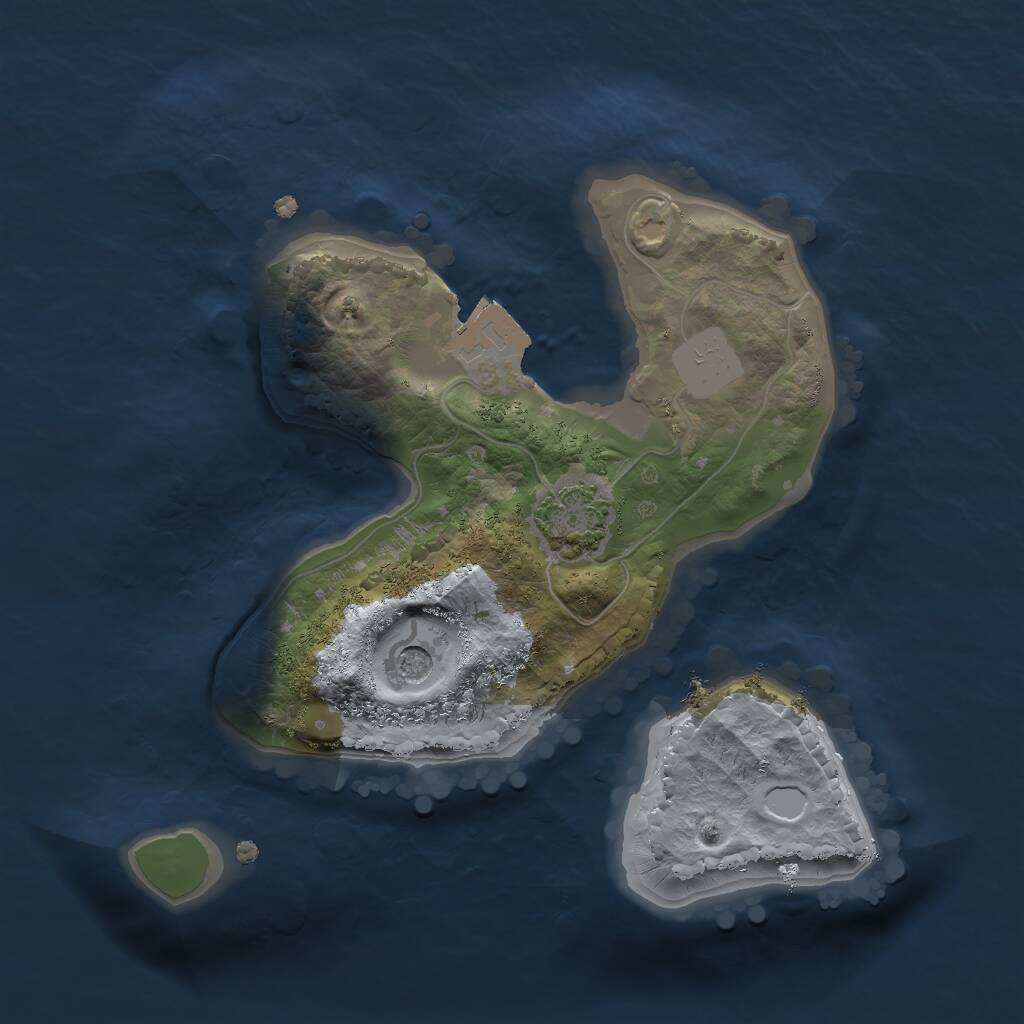 Rust Map: Procedural Map, Size: 1800, Seed: 27653, 3 Monuments