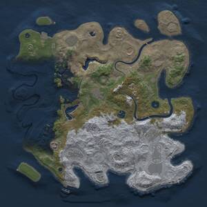 Thumbnail Rust Map: Procedural Map, Size: 4000, Seed: 1387024534, 16 Monuments