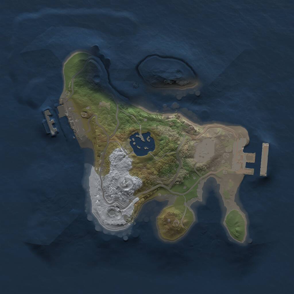 Rust Map: Procedural Map, Size: 1800, Seed: 76456, 4 Monuments