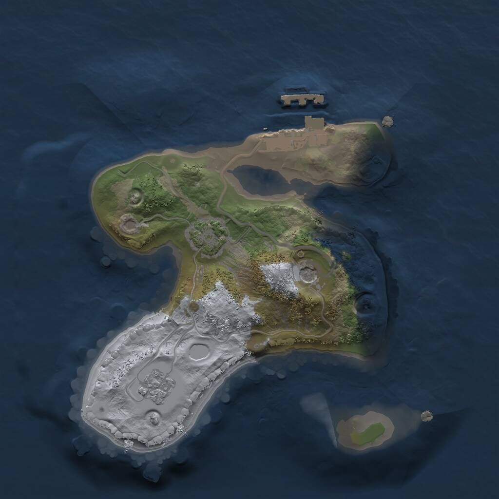 Rust Map: Procedural Map, Size: 1800, Seed: 69699, 5 Monuments