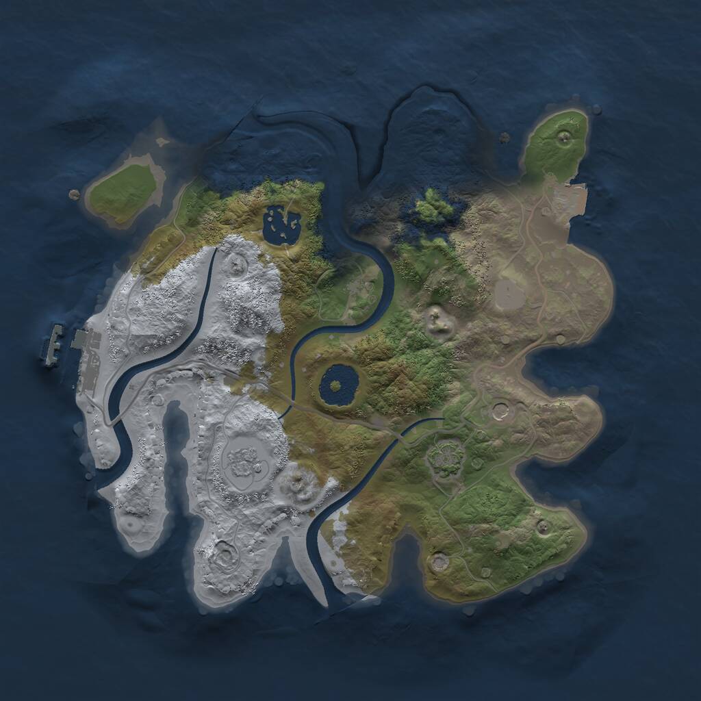 Rust Map: Procedural Map, Size: 2600, Seed: 21211, 6 Monuments