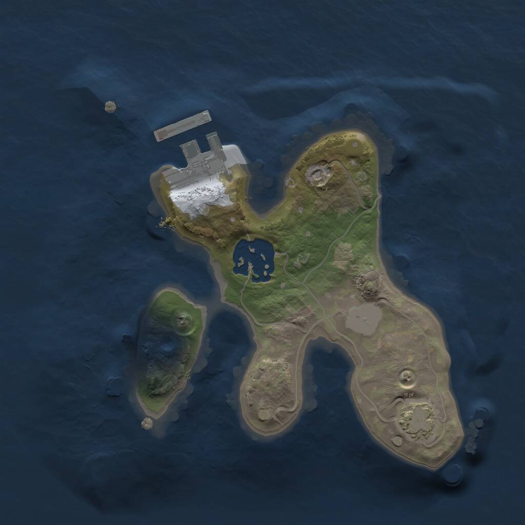 Rust Map: Procedural Map, Size: 1800, Seed: 892126, 4 Monuments