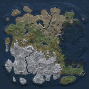 Thumbnail Rust Map: Procedural Map, Size: 4500, Seed: 596405618, 16 Monuments