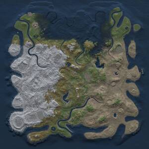 Thumbnail Rust Map: Procedural Map, Size: 4800, Seed: 2010815322, 17 Monuments