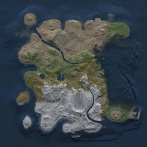 Thumbnail Rust Map: Procedural Map, Size: 3000, Seed: 457789413, 13 Monuments