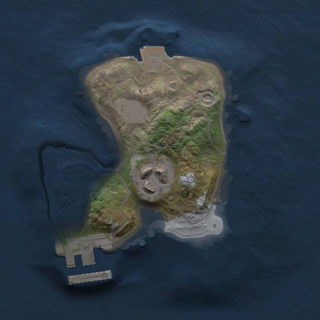 Rust Map: Procedural Map, Size: 1500, Seed: 64340457, 3 Monuments