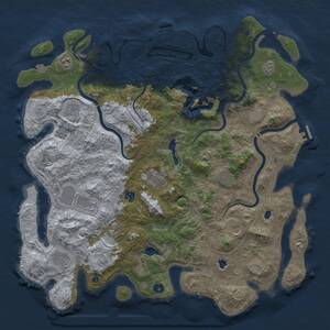 Thumbnail Rust Map: Procedural Map, Size: 4800, Seed: 1198262374, 17 Monuments