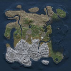 Thumbnail Rust Map: Procedural Map, Size: 3500, Seed: 20240626, 13 Monuments