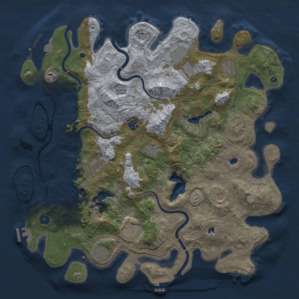 Rust Map: Procedural Map, Size: 4500, Seed: 2678, 17 Monuments