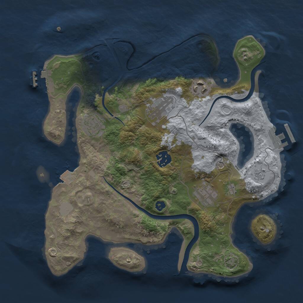 Rust Map: Procedural Map, Size: 3000, Seed: 14210, 11 Monuments