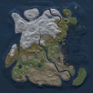 Thumbnail Rust Map: Procedural Map, Size: 3700, Seed: 1241099764, 14 Monuments