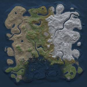 Thumbnail Rust Map: Procedural Map, Size: 4500, Seed: 400030795, 16 Monuments