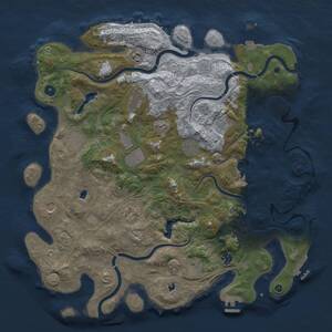 Thumbnail Rust Map: Procedural Map, Size: 4500, Seed: 1286292115, 17 Monuments