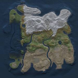 Thumbnail Rust Map: Procedural Map, Size: 3500, Seed: 544853306, 15 Monuments