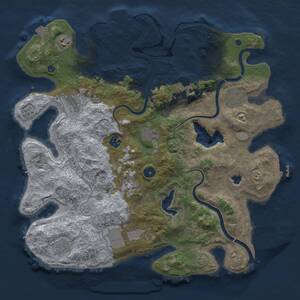 Thumbnail Rust Map: Procedural Map, Size: 4000, Seed: 538806421, 16 Monuments