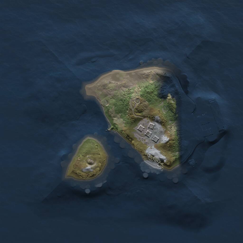 Rust Map: Procedural Map, Size: 1500, Seed: 968553952, 3 Monuments